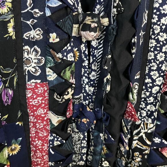 Vintage Women’s Medium Soul Mates Patchwork Quilt Vest Granny Cottage Farmhouse - Picture 2 of 8